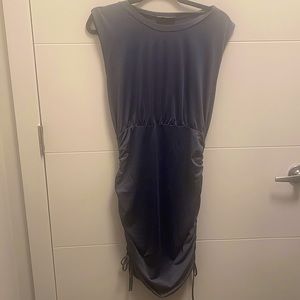 Medium charcoal ruched dress
